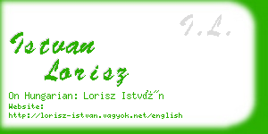 istvan lorisz business card